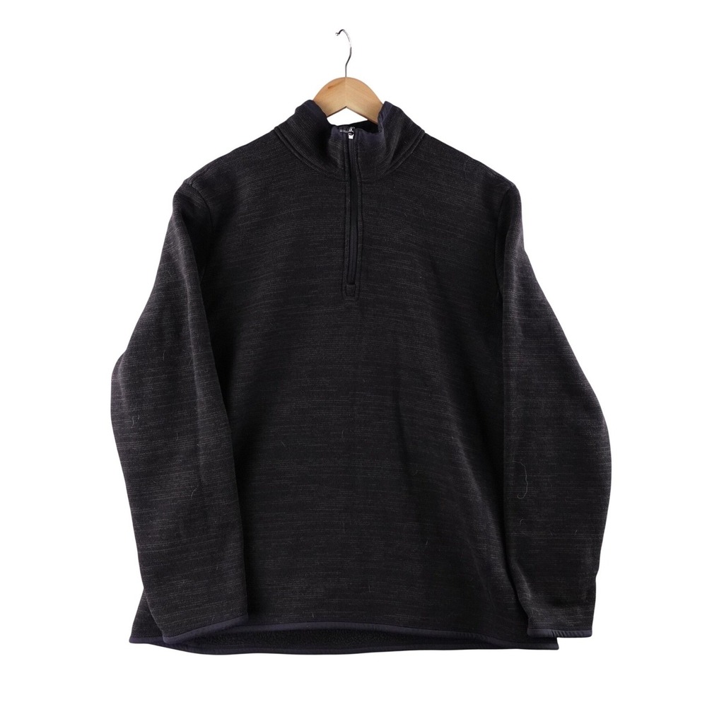 UNTUCKit Mens XXL Quarter Zip Performance Pullover Fleece Dark Gray Golf Stretch